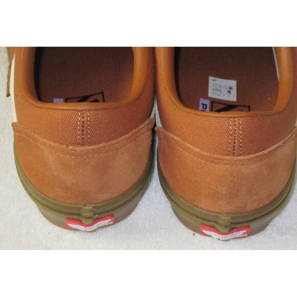 Vans Men's Skate Old Skool Brown Gum Bottom Striped Canvas Suede shoes Sizes - Picture 5 of 5